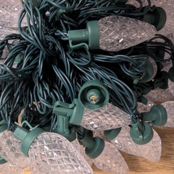 Set of 2 C9 LED Christmas Lights Outdoor, 81 Feet 100 LED String Lights with Tim - Picture 10 of 10